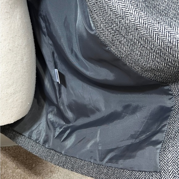 Womens Blazer size 16 Gray Herringbone Jacket Emily Acrylic Wool Career Office - Picture 8 of 9